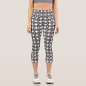 Bitcoin en noir détendu Logo Capri Leggings (Recto)