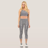 Bitcoin en noir détendu Logo Capri Leggings (Recto)