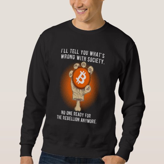 Bitcoin Evolution Quote Wat is er mis met de samen Trui (Voorkant)