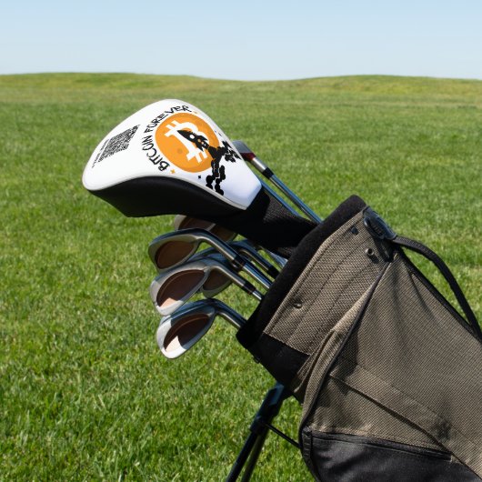 Bitcoin Forever QR-code Golfheadcover (Insitu)