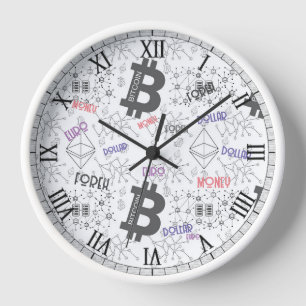 Bitcoin Geld Wit Rood Grijs Ingewikkeld Ontwerp