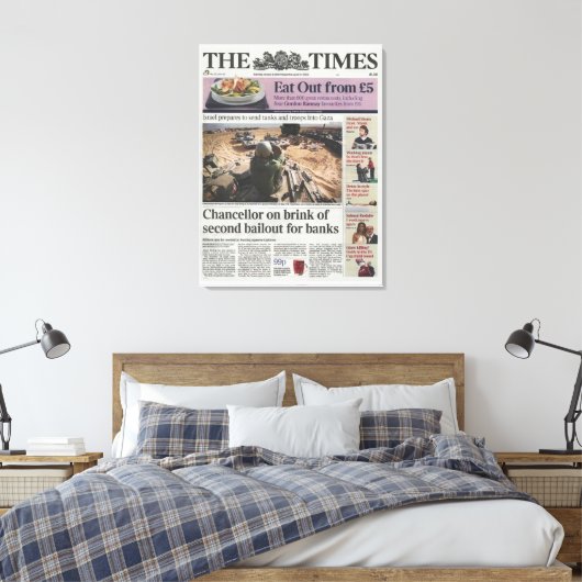 Bitcoin Genesis Block 2009 - Eerste bericht op Can Canvas Afdruk (Insitu (Slaapkamer))