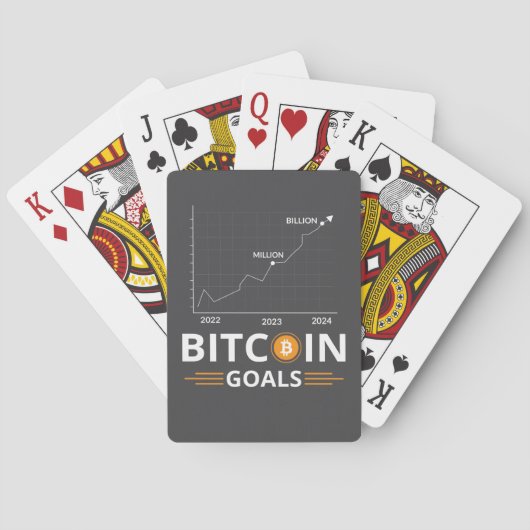 Bitcoin Goals Chart Cryptocurrency Growth Pokerkaarten (Achterkant)