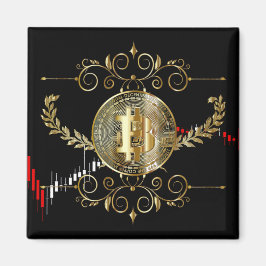 Bitcoin Gold Coin Money Design Magneet