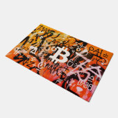 "Bitcoin Graffiti" (Stijl #3) Straatkunst Deurmat (Schuin)