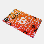 "Bitcoin Graffiti" (Stijl #7) Straatkunst Deurmat (Schuin)