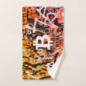 "Bitcoin Graffiti" (Style #3) Art de rue (Serviette à main)