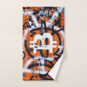 "Bitcoin Graffiti" (Style #4) Art de rue (Serviette à main)