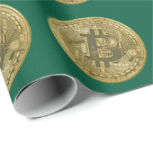Bitcoin Groene Inpakpapier (Rol Hoek)