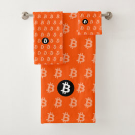 Bitcoin Helder Oranje (Stijl 2) Bad Handdoek
