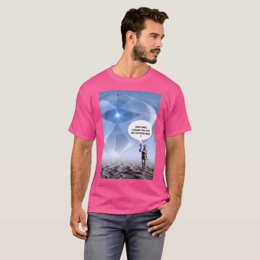 Bitcoin hier t-shirt (Voorkant volledig)