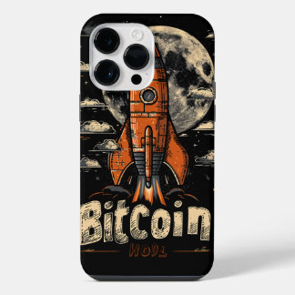 Bitcoin hodl and rocket to the moon design iPhone 14 pro max hoesje
