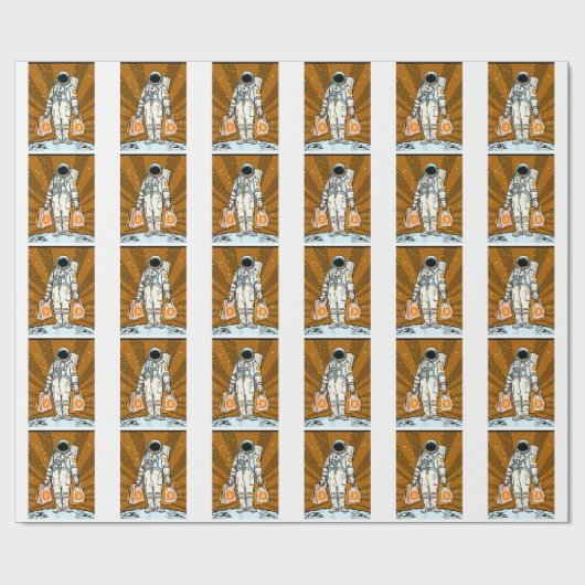 BITCOIN-HODL-Crypto Astronaut Cadeaupapier (Vlak)