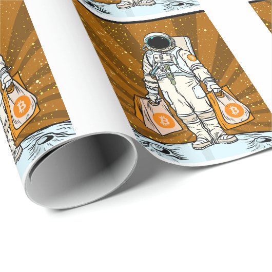 BITCOIN-HODL-Crypto Astronaut Cadeaupapier (Rol Hoek)