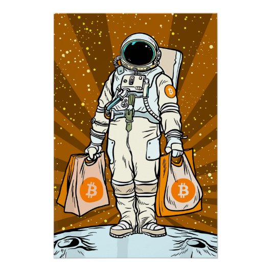 BITCOIN-HODL-Crypto Astronaut Perfect Poster (Voorkant)