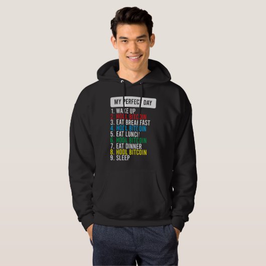 Bitcoin HODL Meme BTC Idea for a Bitcoiner Hoodie (Voorkant volledig)