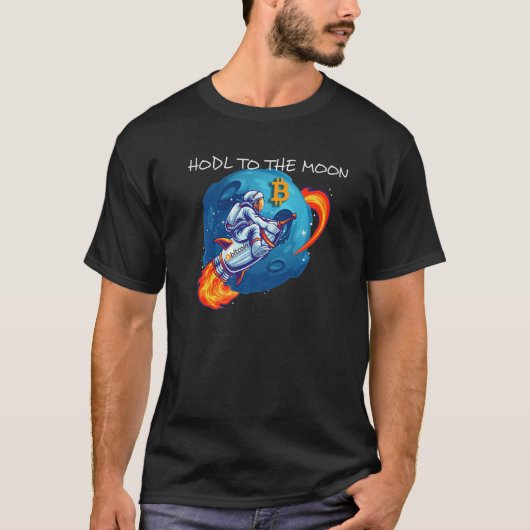 Bitcoin Hodl naar de cryptocurator van de moonscry T-shirt (Voorkant)