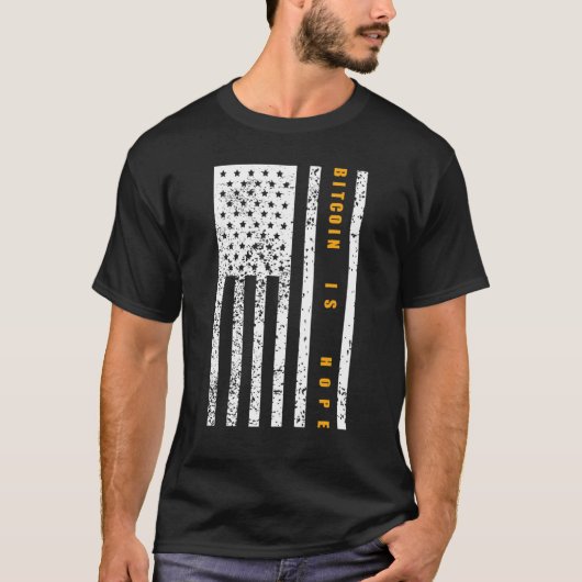 Bitcoin is hoop patriottisme Patriottische Amerika T-shirt (Voorkant)