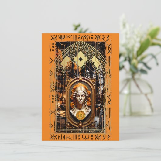 Bitcoin kennis bedankkaart (Staand voorkant)