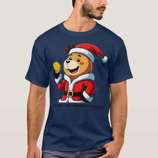 Bitcoin Kerstmis T-shirt (Voorkant)