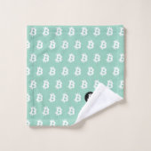 Bitcoin Licht Teal Bad Handdoek (Wasdoekje)