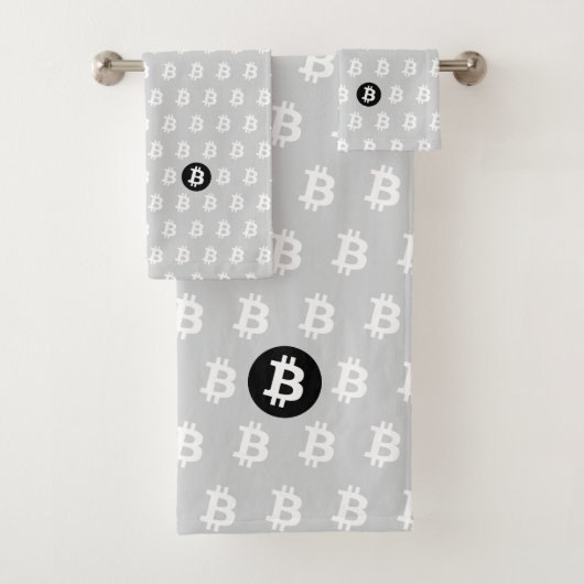 Bitcoin Light Grey Bad Handdoek (Insitu)