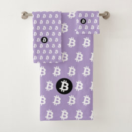 Bitcoin Light Purple Bad Handdoek