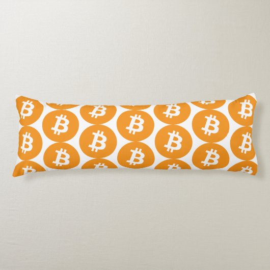 Bitcoin Logo Body Pillow Lichaamskussen (Voorkant)