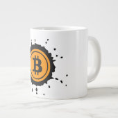 Bitcoin Logo Crypto-valuta Extra Grote Beker (Voorkant rechts)