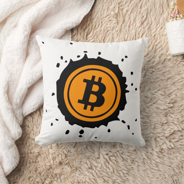 Bitcoin Logo Crypto-valuta Kussen (Deken)