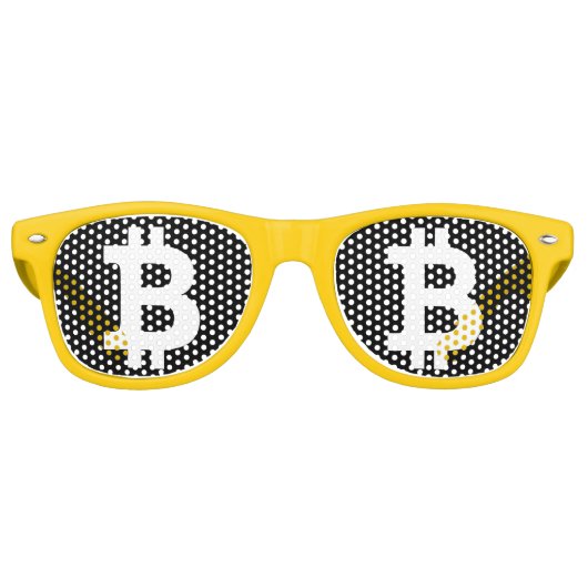 Bitcoin logo de fête nuances crypto fan lunettes d (Devant)