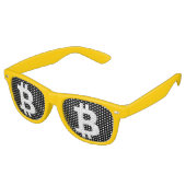 Bitcoin logo de fête nuances crypto fan lunettes d (Angulaire)