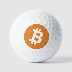 Bitcoin logo golfballen