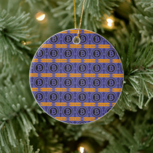 Bitcoin Logo-patroon Keramisch Ornament