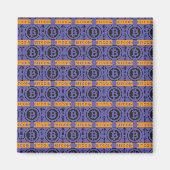 Bitcoin Logo-patroon Magneet (Voorkant)