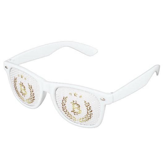 Bitcoin Logo Symbole Crypto Crest Lunettes de sole (Angulaire)