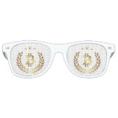 Bitcoin Logo Symbole Crypto Crest Lunettes de sole (Devant)
