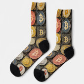 Bitcoin Mannen Style Sokken voor Crypto Lover (Links)