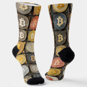 Bitcoin Mannen Style Sokken voor Crypto Lover (Gebogen)