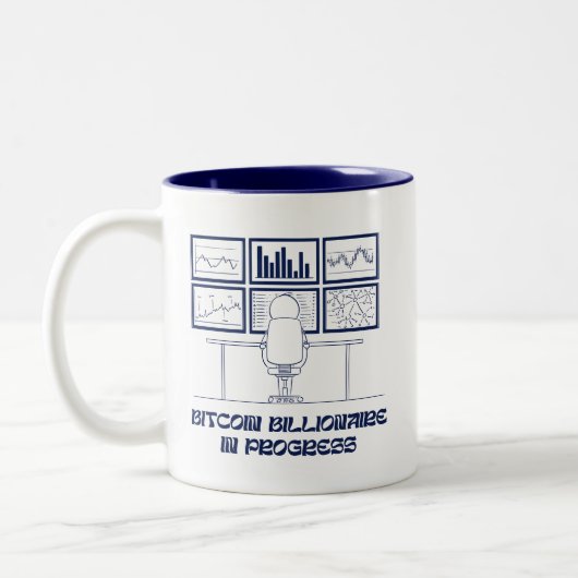 Bitcoin millionnaire En Cours Mug (Gauche)