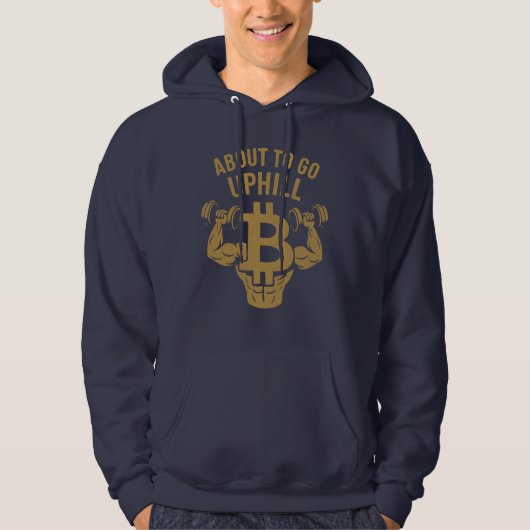 Bitcoin Muscle – About to Go Uphill Hoodie (Voorkant)