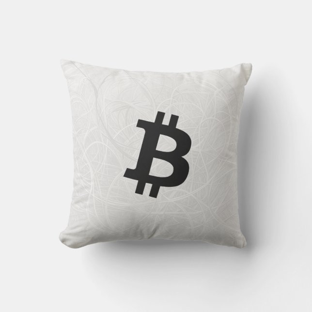 Bitcoin Neuron Wit Kussen (Voorkant)