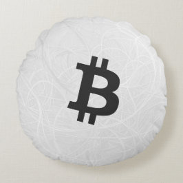 Bitcoin Neuron Wit Rond Kussen