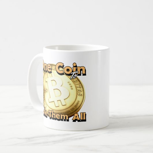 bitcoin one coin to rule them all mug (Devant gauche)