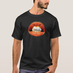 Bitcoin Oranje Pill Lips Crypto Currency Investiti T-shirt