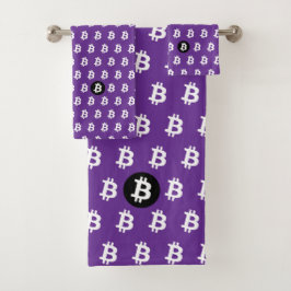 Bitcoin Paars Bad Handdoek