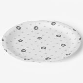 Bitcoin Polka Dot Paper Plate (Large)  Papieren Bordje (Gekanteld)