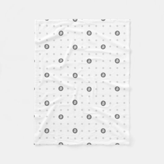 Bitcoin Polka Dots Fleece Blanket (Voorkant)