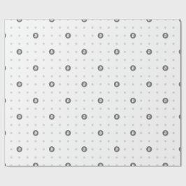 Bitcoin Polka Dots Wrapping Paper Cadeaupapier