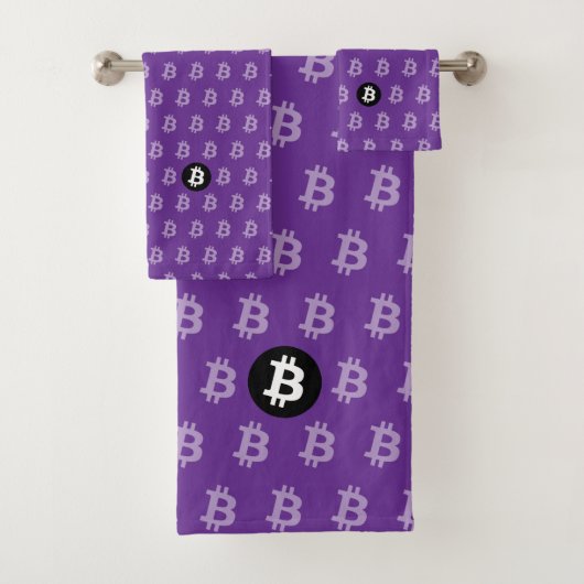 Bitcoin Purple (Style 2) Bad Handdoek (Insitu)